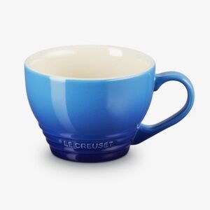 NWT Le Creuset Stoneware Giant Cappuccino Mug 400ml Azure Blue